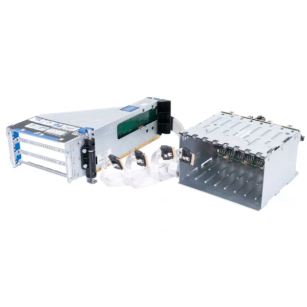 4-port NVMe Riser Kit with 8 NVMe disk cage on Sale in UAE.
